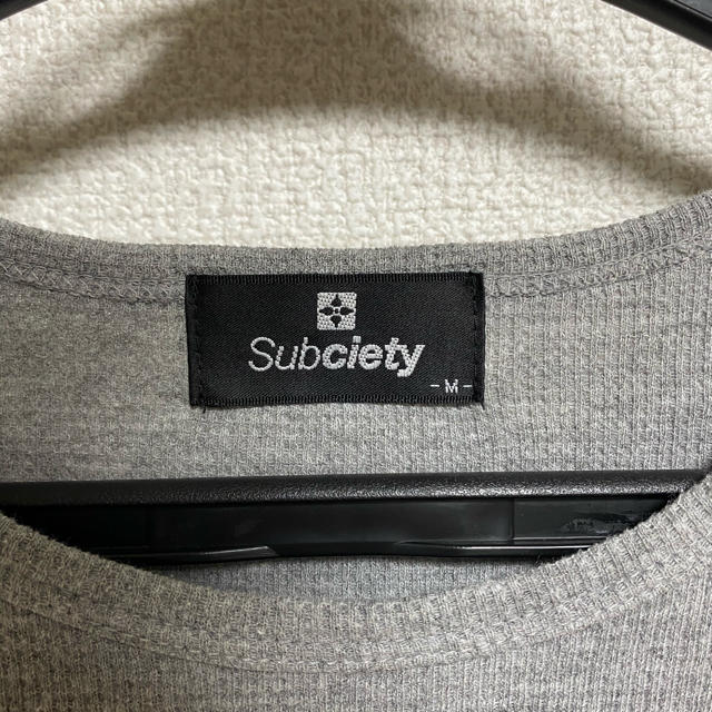 Subciety(サブサエティ)の送料無料　美品　サブサエティ　ロンT トレーナー　ワッフル地　M メンズのトップス(Tシャツ/カットソー(七分/長袖))の商品写真