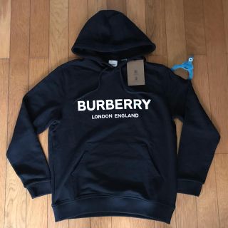 バーバリー(BURBERRY)の【新品 定番】Burberry ロゴプリント コットン フーディー S (パーカー)