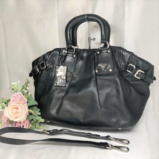 【送料無料】 PRADA - 美品★ プラダ 2way ハンドバッグ 黒 ハンドバッグ 【送料無料】 PRADA - 美品★ プラダ 2way ハンドバッグ 黒 ハンドバッグ