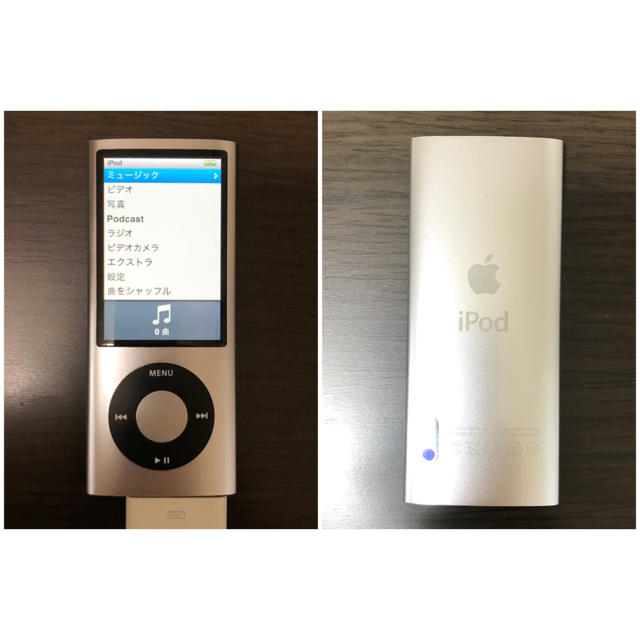 Apple(アップル)のipod nano シルバー 第5世代 充電器 ケース セット アイポッド スマホ/家電/カメラのオーディオ機器(ポータブルプレーヤー)の商品写真