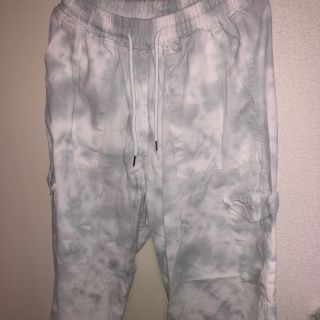 warp ワープ tie dye タイダイ柄 カーゴパンツ 白(ワークパンツ/カーゴパンツ)