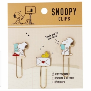 スヌーピー(SNOOPY)のスヌーピー 金属製クリップ 3個セット(レター)(その他)