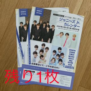 ジャニーズジュニア(ジャニーズJr.)のジャニーズJr.カレンダー　フライヤー(アイドルグッズ)