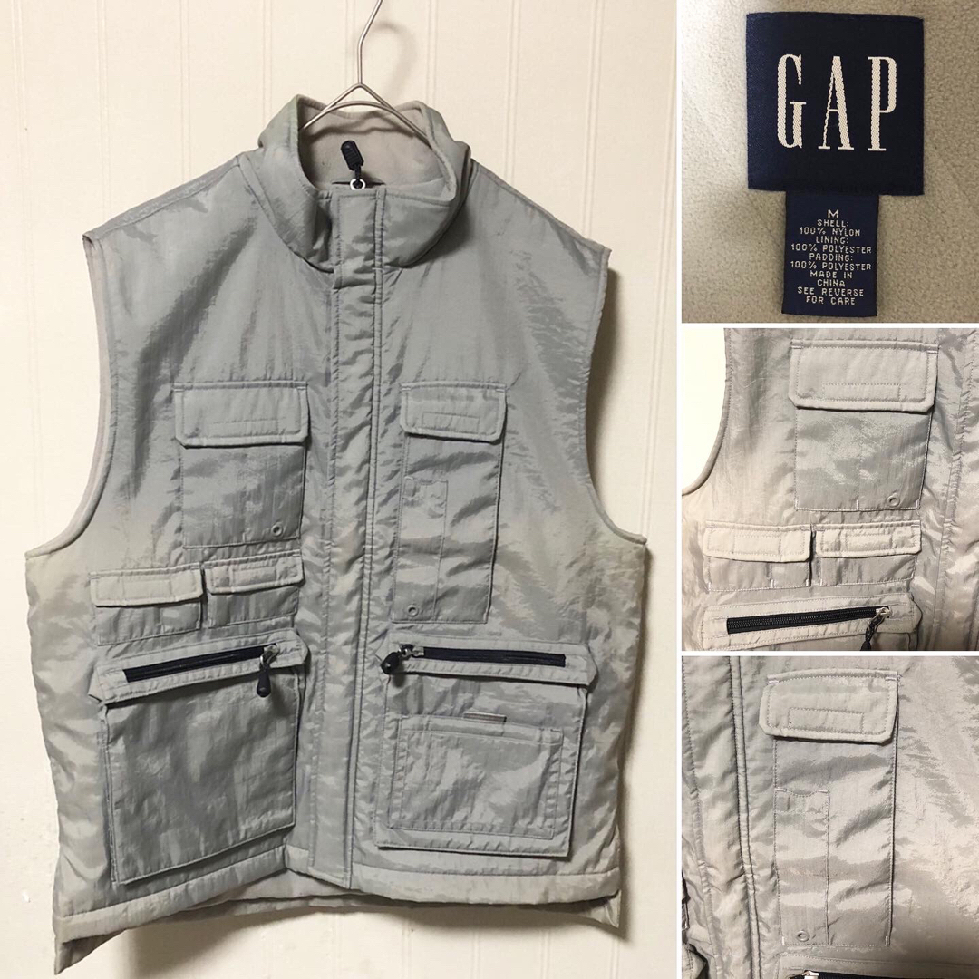 GAP(ギャップ)の90s OLD GAP ギャップ フィッシングベスト グレーM Y2K メンズのトップス(ベスト)の商品写真