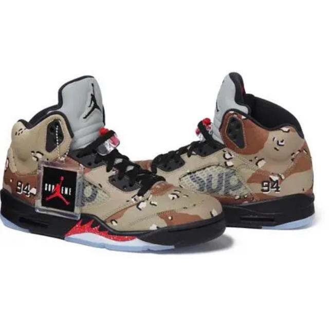 NIKE AIR JORDAN 5 SUPREME CAMO 28.5cm