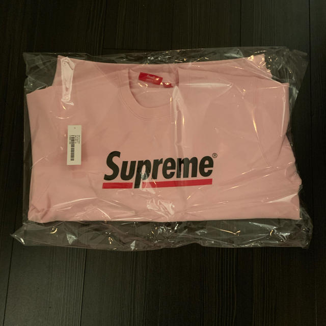 Supreme underline crewneck pink S