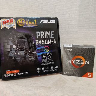 エイスース(ASUS)のRyzen5 3600 + ASUS B450M-Aセット(PCパーツ)