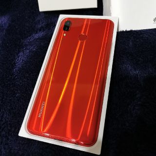 アンドロイド(ANDROID)の【5%offクーポン19000円】HUAWEI nova 3 レッド【中古美品】(スマートフォン本体)