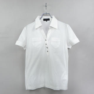 アンタイトル(UNTITLED)のアンタイトル コットン100％ ハーフボタン 半袖スキッパーポロシャツ(ポロシャツ)
