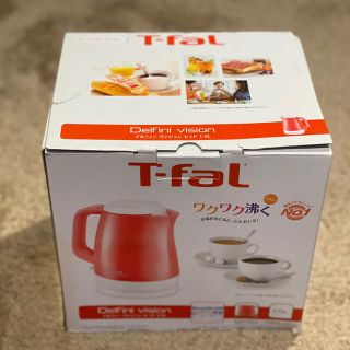 ティファール(T-fal)のT-faL  デルフィニ　ヴィジョン　レッド　1.5L(電気ケトル)