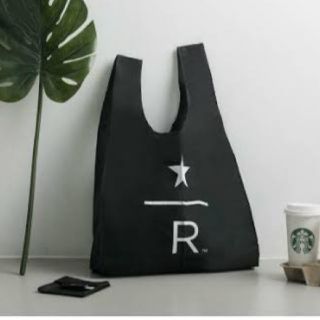 スターバックスコーヒー(Starbucks Coffee)の【新品未使用】スターバックス リザーブ エコバッグ　黒　スタバ(エコバッグ)