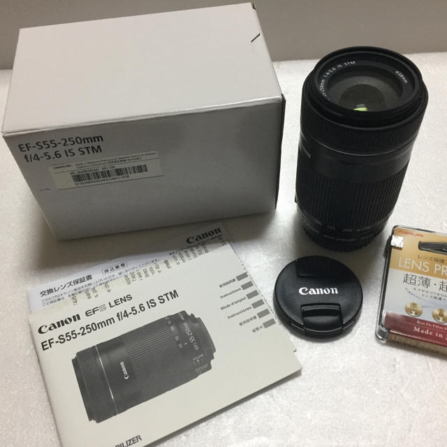 Canon(キヤノン)の【美品】キャノン CANON EF-S 55-250 F4-5.6 STM スマホ/家電/カメラのカメラ(レンズ(ズーム))の商品写真