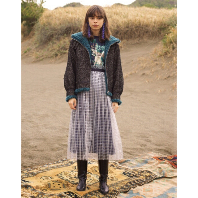 MUVEIL WORK - 新品未使用‼タグ付☆2019AW☆ MUVEIL チュール切替 ... タグ付き新品 ミュベール ワンピース