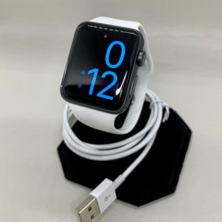 アップルウォッチ(Apple Watch)の【Applewatch】アップルウォッチ3 GPS42mm スペースグレー(腕時計(デジタル))