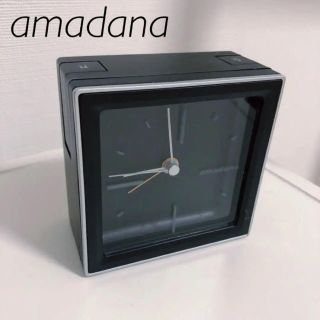 アマダナ(amadana)のsongoc様専用○置時計　アマダナ　ブラック　目覚まし時計(置時計)