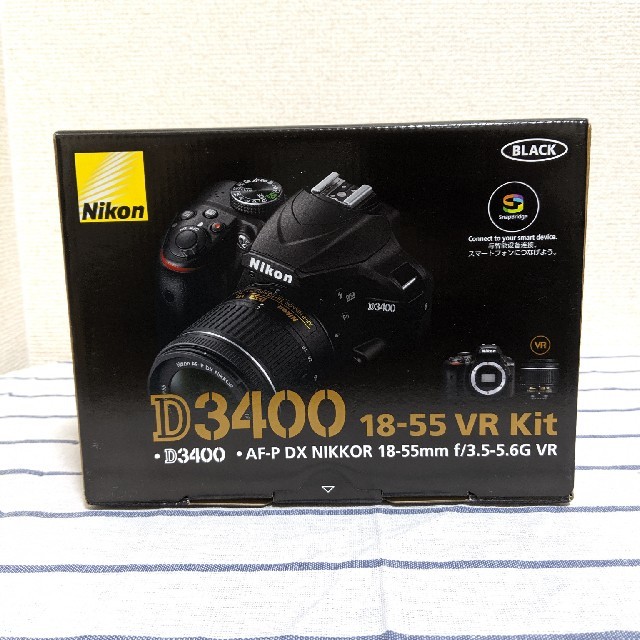 ニコンFマウント有効画素数【新品未開封】D3400 18-55VRレンズキット ブラック