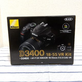 ニコン(Nikon)の【新品未開封】D3400 18-55VRレンズキット ブラック(デジタル一眼)