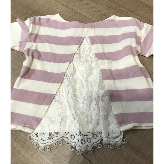 petit main(プティマイン)のボーダー ロンT トップス100 キッズ/ベビー/マタニティのキッズ服女の子用(90cm~)(Tシャツ/カットソー)の商品写真