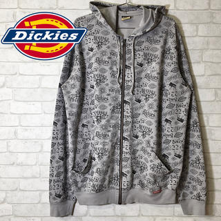 ディッキーズ(Dickies)の【Dickies】ディッキーズ  ジップアップ パーカー フーディ総柄/Lサイズ(パーカー)