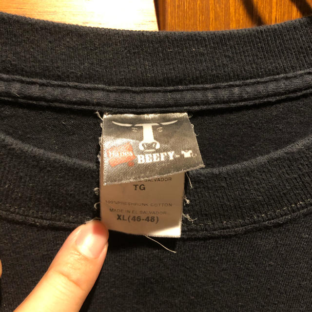 牛タグ"Hanes BEEFY" ビッグロングスリーブTシャツ　ビッグシルエット