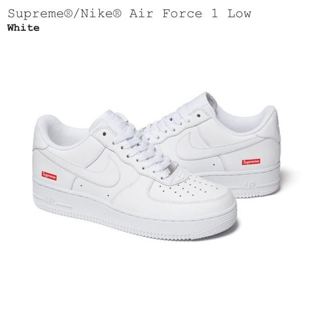 Supreme Nike Air Force 1 LowWhiteSIZE