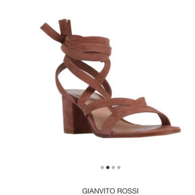 Gianvito Rossi(ジャンヴィットロッシ)のジャンヴィットロッシ　サンダル　ヒール　リボン　編み上げ　チャンキーヒール レディースの靴/シューズ(サンダル)の商品写真