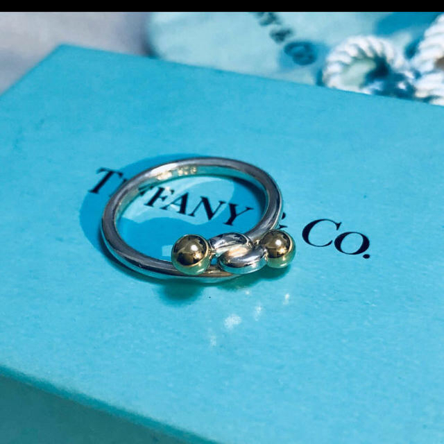 Tiffany & Co.(ティファニー)のTiffany ティファニー ラブノット リング 925  k18 レディースのアクセサリー(リング(指輪))の商品写真