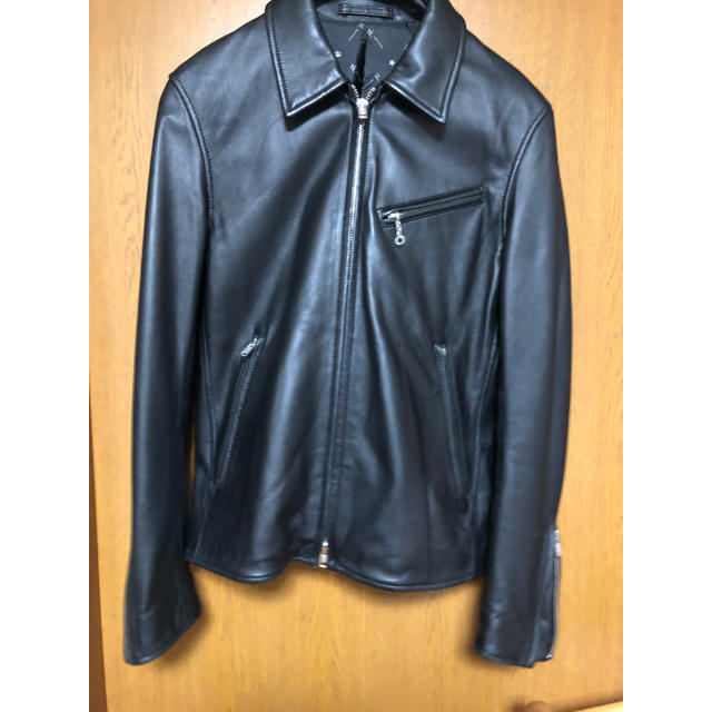 ラムレザーシングルライダースジャケット ラムレザーシングルライダースジャケット