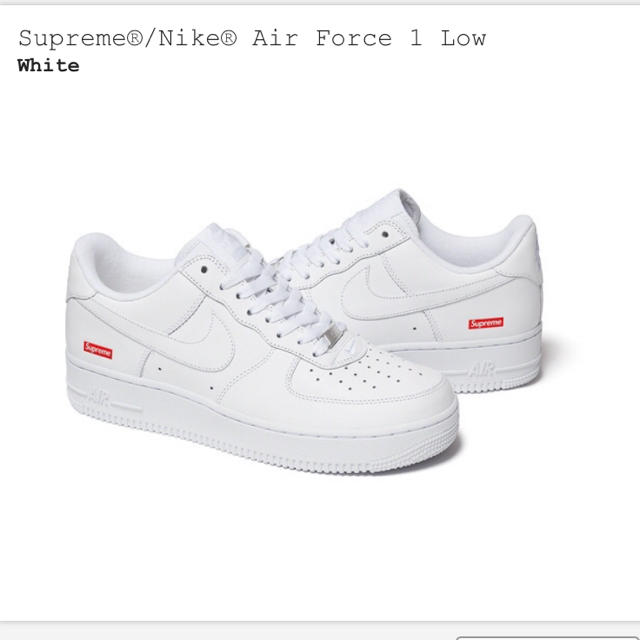 Supreme Nike Air Force 1 Low white 27.5㎝