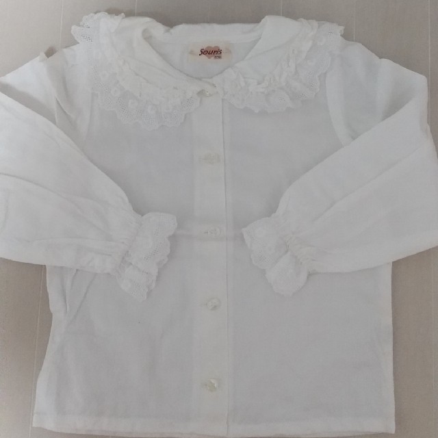 Souris(スーリー)の美品 Souris 110 キッズ/ベビー/マタニティのキッズ服女の子用(90cm~)(ブラウス)の商品写真