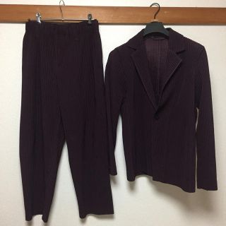 イッセイミヤケ(ISSEY MIYAKE)のhomme plisse セットアップ オムプリッセ(テーラードジャケット)