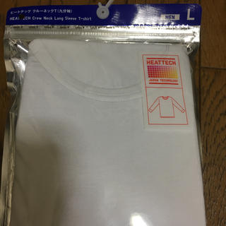 ユニクロ(UNIQLO)のユニクロ ヒートテック クールネックT（9分袖） L ホワイト MEN  (Tシャツ/カットソー(七分/長袖))