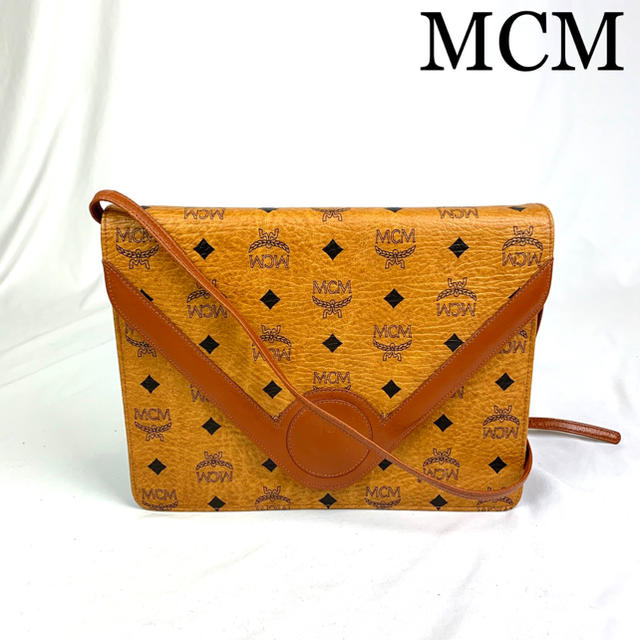 MCM エムシーエムロゴレザーショルダーバッグ