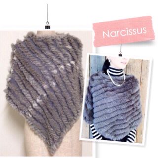 ナルシス(Narcissus)の【新品】ラビットファーポンチョ(ポンチョ)