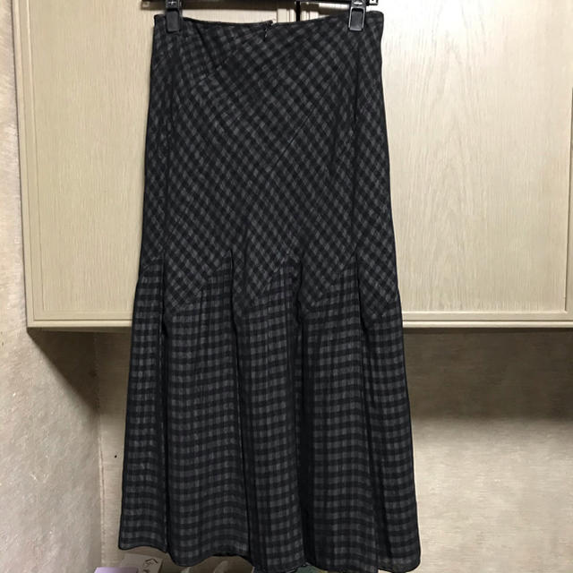 COMME CA DU MODE(コムサデモード)のロングスカート　K.T  9号　黒　チェック レディースのスカート(ロングスカート)の商品写真