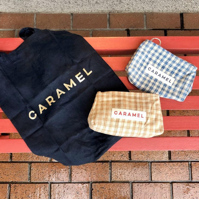 完売　新宿伊勢丹限定CARAMELポーチ　ベージュ！