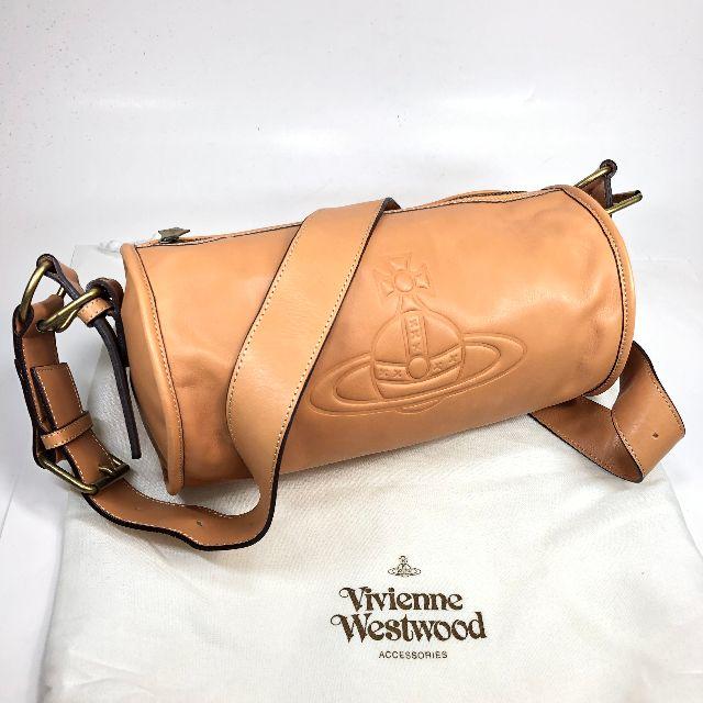 Vivienne Westwood(ヴィヴィアンウエストウッド)の【美品】ヴィヴィアン ドラム型 ショルダー ライトブラウン 保存袋 レディースのバッグ(ショルダーバッグ)の商品写真