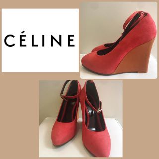 セリーヌ(celine)のAki Nakagawa様専用ページです♡セリーヌ  レッドスエード  ウエッジ(ハイヒール/パンプス)