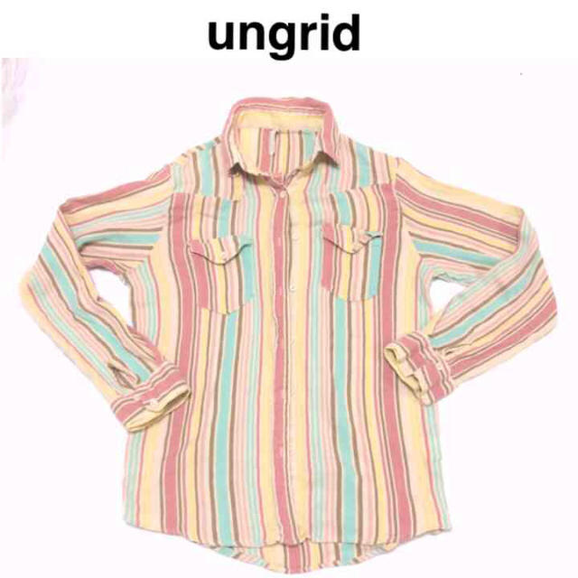 Ungrid(アングリッド)のungrid！ストライプシャツ！カラフル レディースのトップス(シャツ/ブラウス(長袖/七分))の商品写真