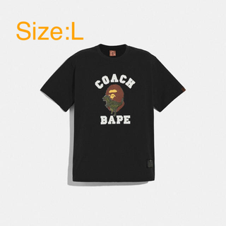 BAPE COACH Tシャツ　ブラック　Lサイズ