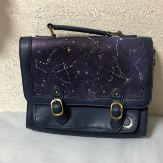 アクシーズファム(axes femme)の星座サッチェルBAG ブルー　(ボストンバッグ)