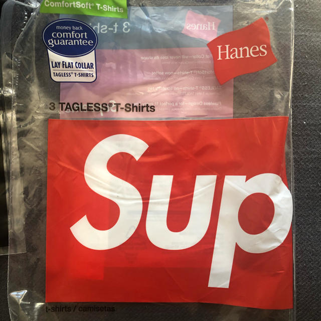 Supreme(シュプリーム)のSupreme Hanes  黒Tシャツ　XL メンズのトップス(Tシャツ/カットソー(半袖/袖なし))の商品写真