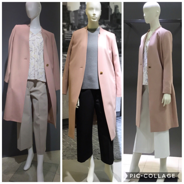 ❶ theory luxe ノーカラー  スプリングコート 18SS