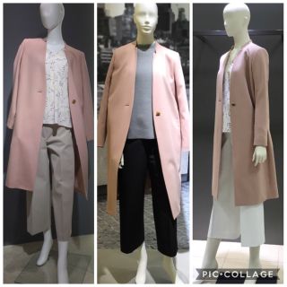 theory luxe ノーカラー　スプリングロングコート　サイズ38