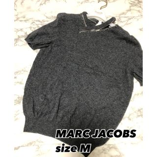 マークジェイコブス(MARC JACOBS)の⑥⑦②MARC JACOBS ZIP襟半袖ウールニット sizeM(ニット/セーター)