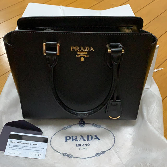 正規品 PRADA サフィアーノ 2way バッグ NEROハンドバッグ