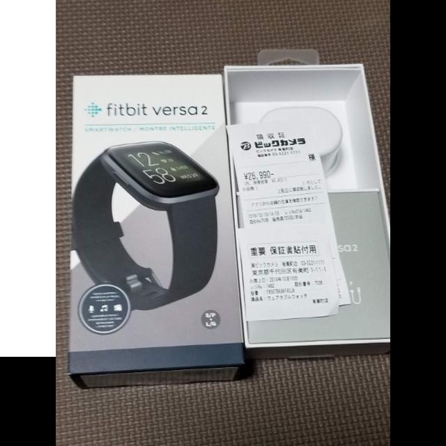 Fitbit versa2 ブラック/カーボン FB507BKBK  スマホ/家電/カメラのスマホ/家電/カメラ その他(その他)の商品写真