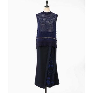 マメ(mame)の【未使用】Mame Sleeveless Scala Knit Tops(カットソー(半袖/袖なし))