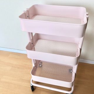 イケア(IKEA)のIKEA ロースコグ　ピンク (説明書、付属の工具付き)(収納/チェスト)