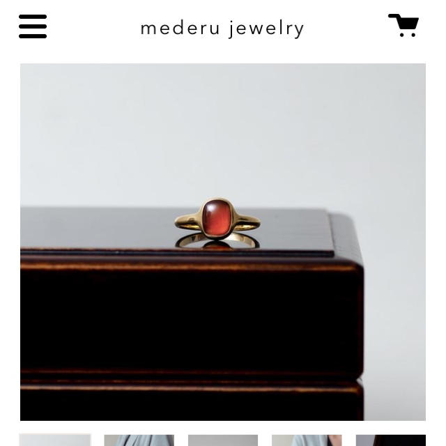 AHKAH(アーカー)の【kiko様専用】mederu jewelry ガーネットリング9号 レディースのアクセサリー(リング(指輪))の商品写真